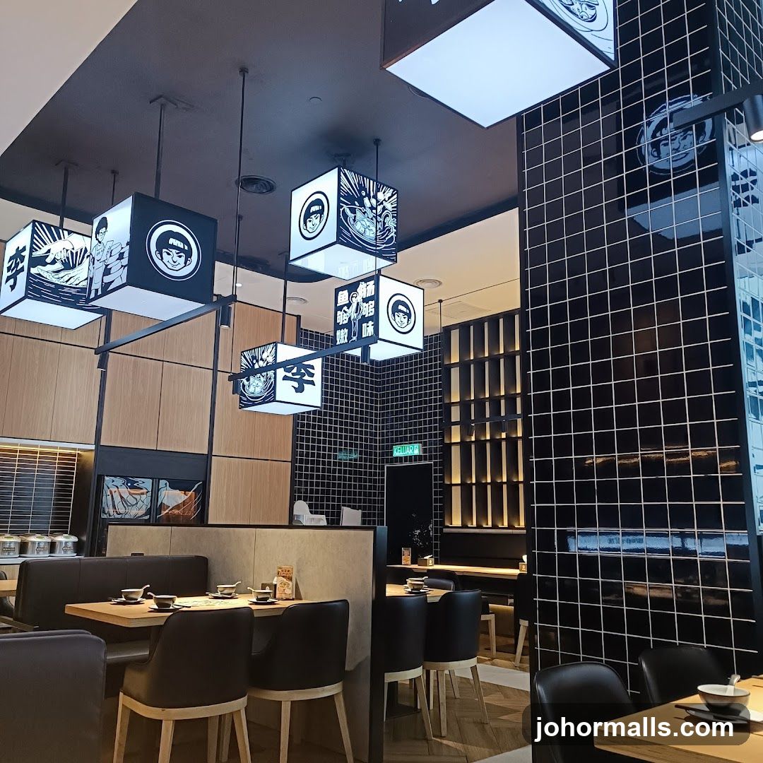 Restaurant Interior with Decorative Lighting
