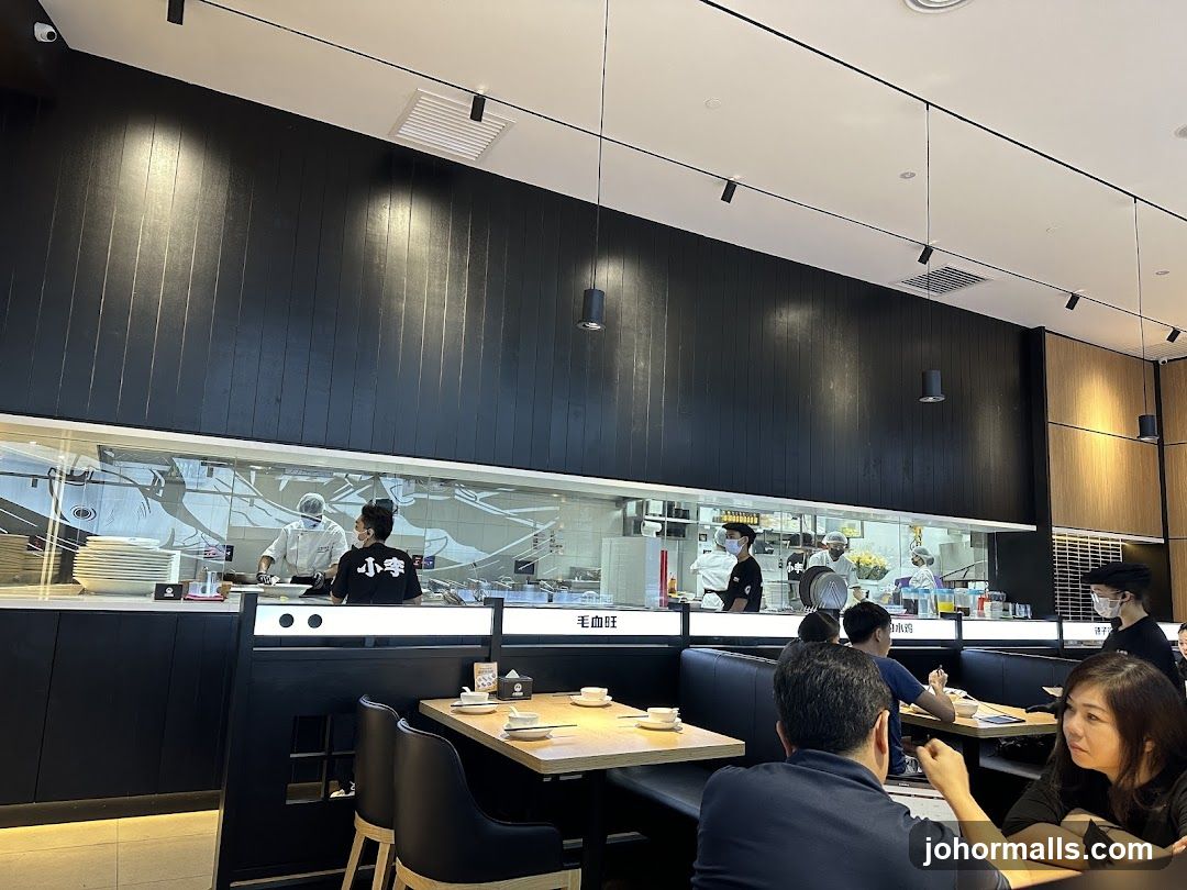 Restaurant Interior with Open Kitchen