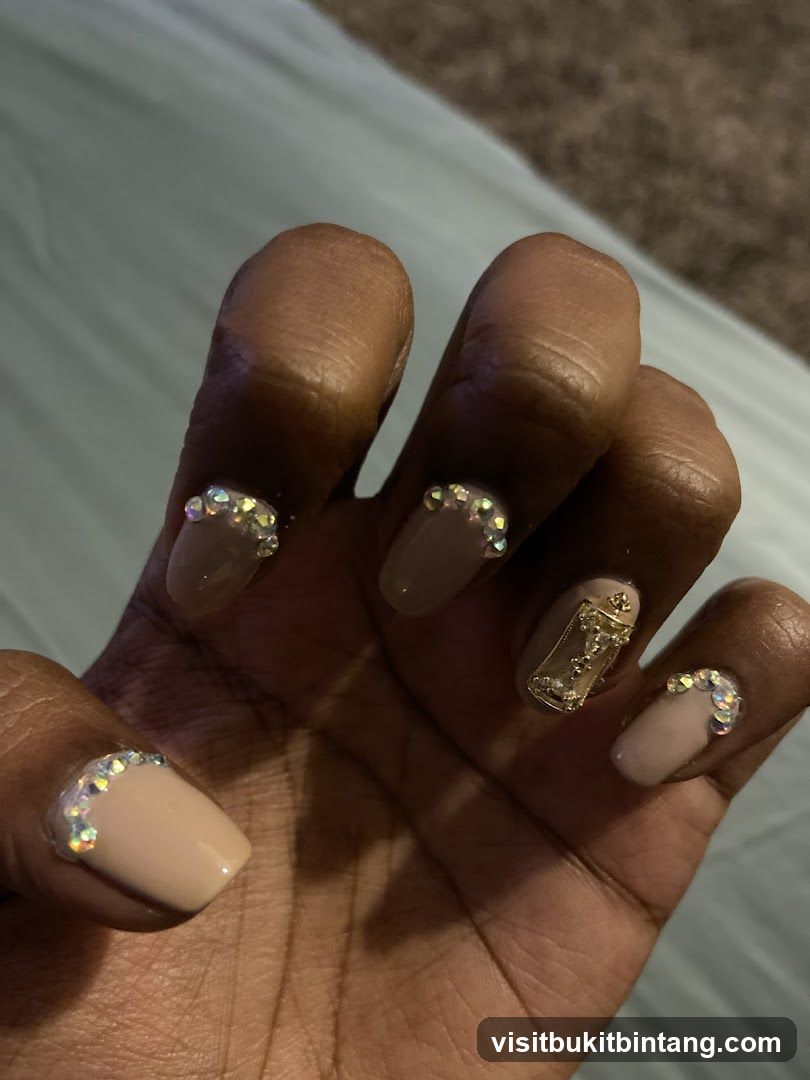 Nails with Rhinestones