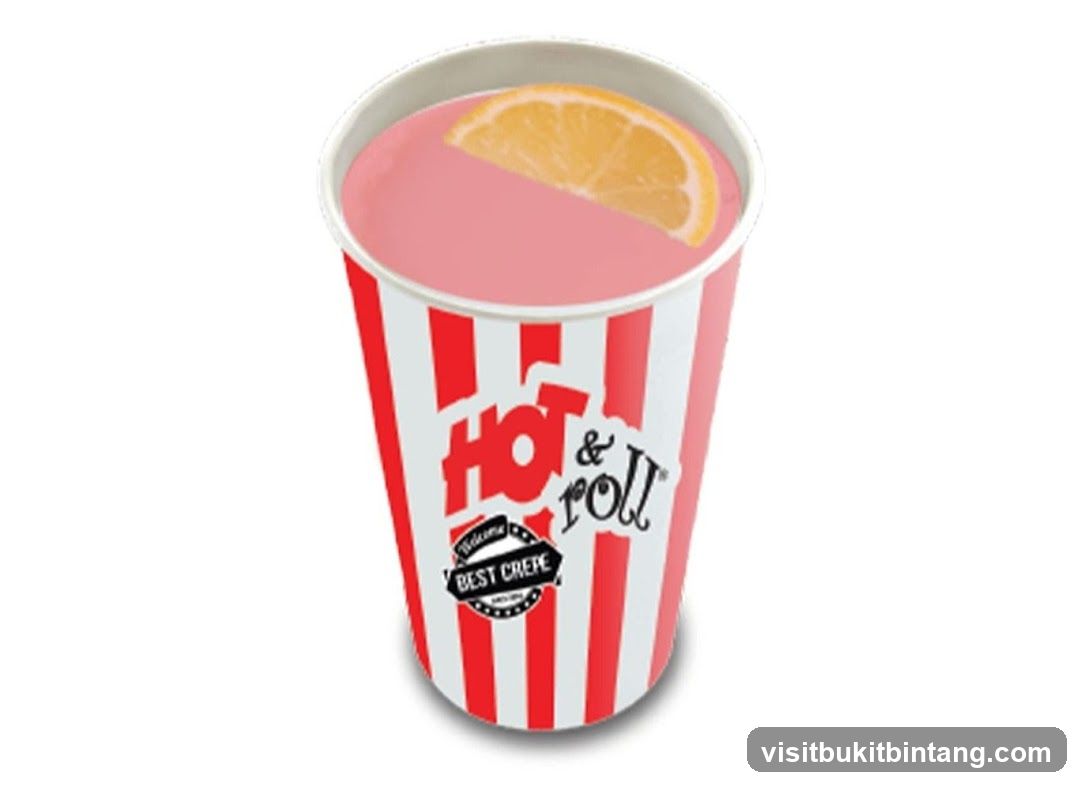 Pink Drink with Lemon Slice