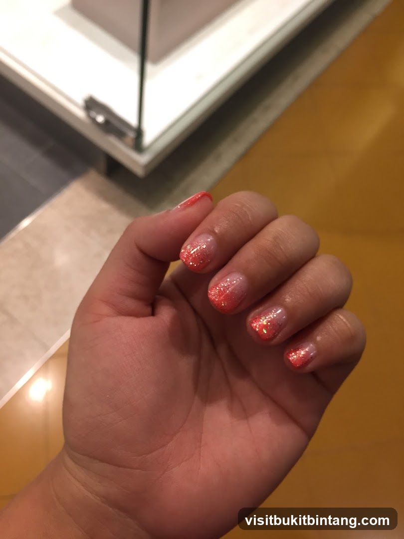 Sparkling Ombre Nails