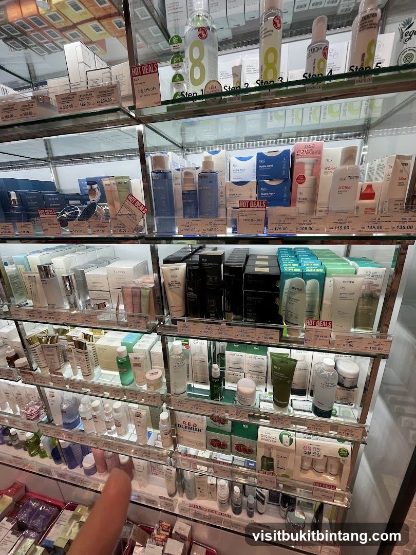 Skincare Products on Shelves