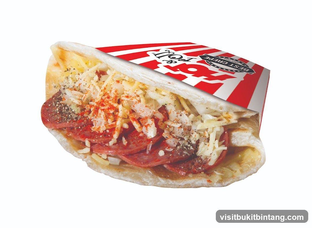 Savory Crepe with Salami and Cheese