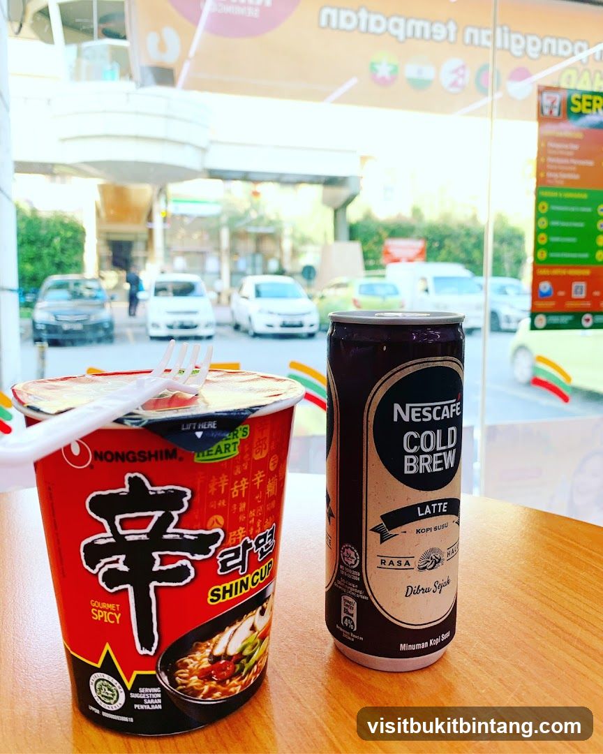 Instant Noodles and Coffee Drink