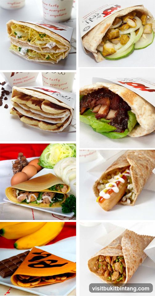 Assortment of Wraps and Crepes