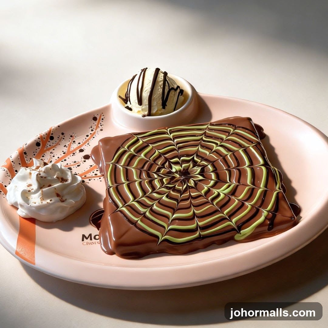 Chocolate Dessert with Ice Cream and Whipped Cream
