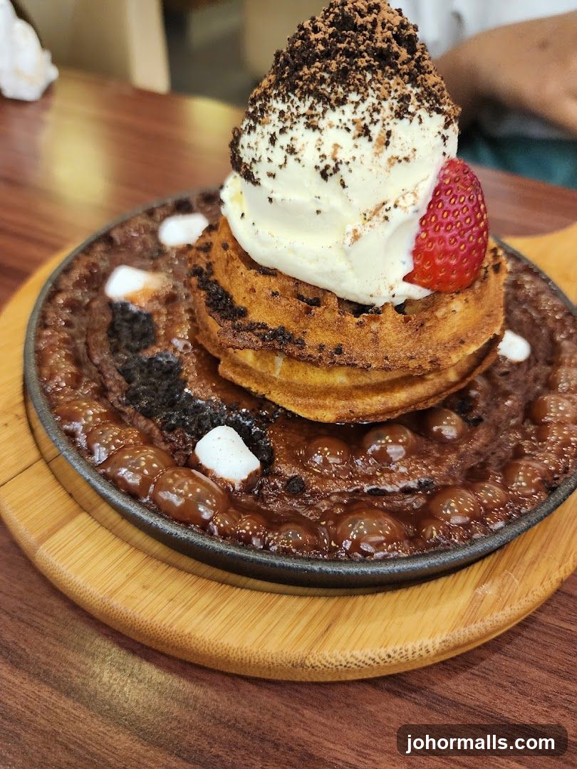 Chocolate Lava Waffle with Ice Cream