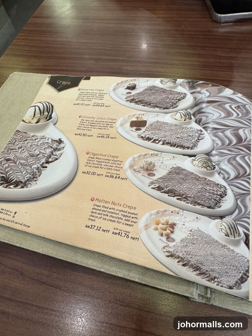 Crepe Menu