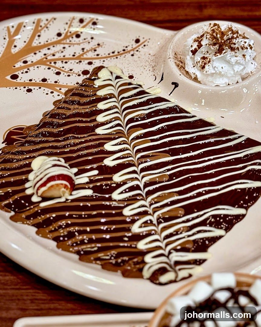 Chocolate Crepe with Whipped Cream