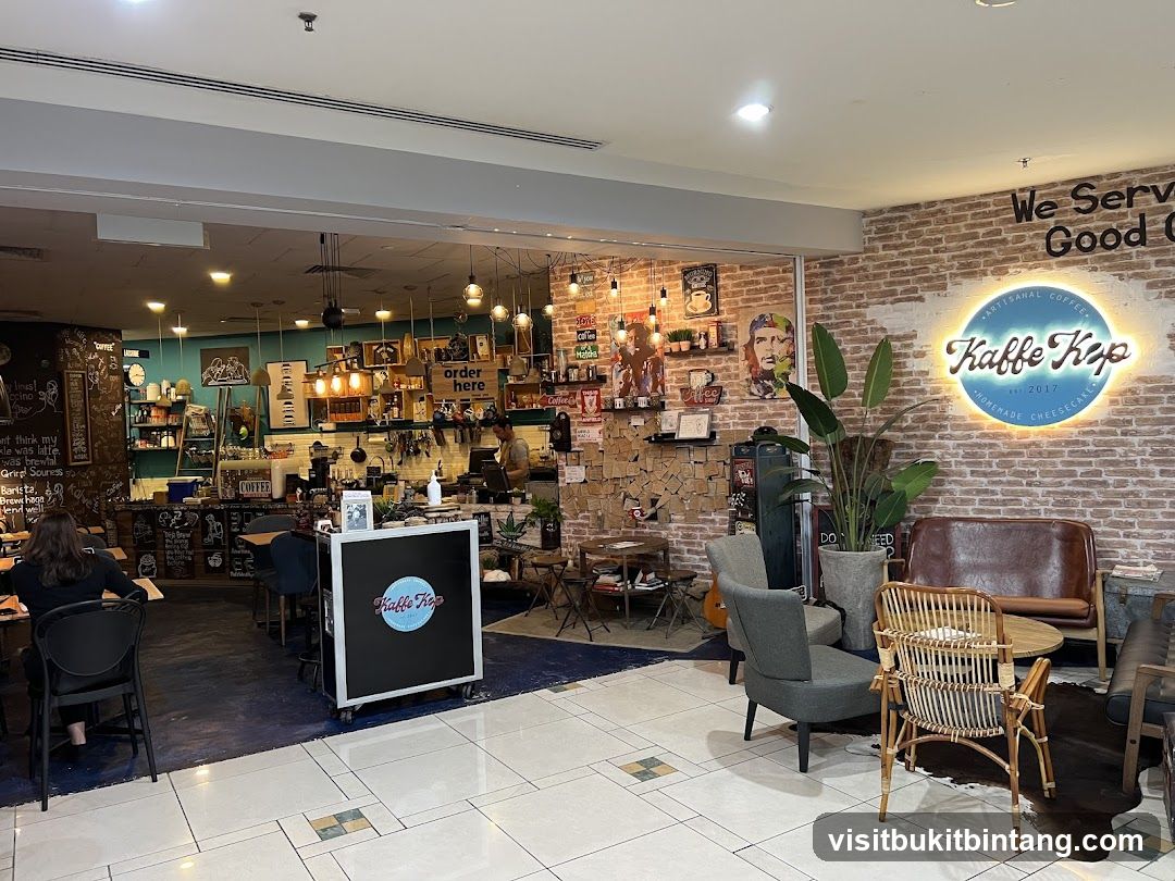 Cafe Interior with Seating and Counter