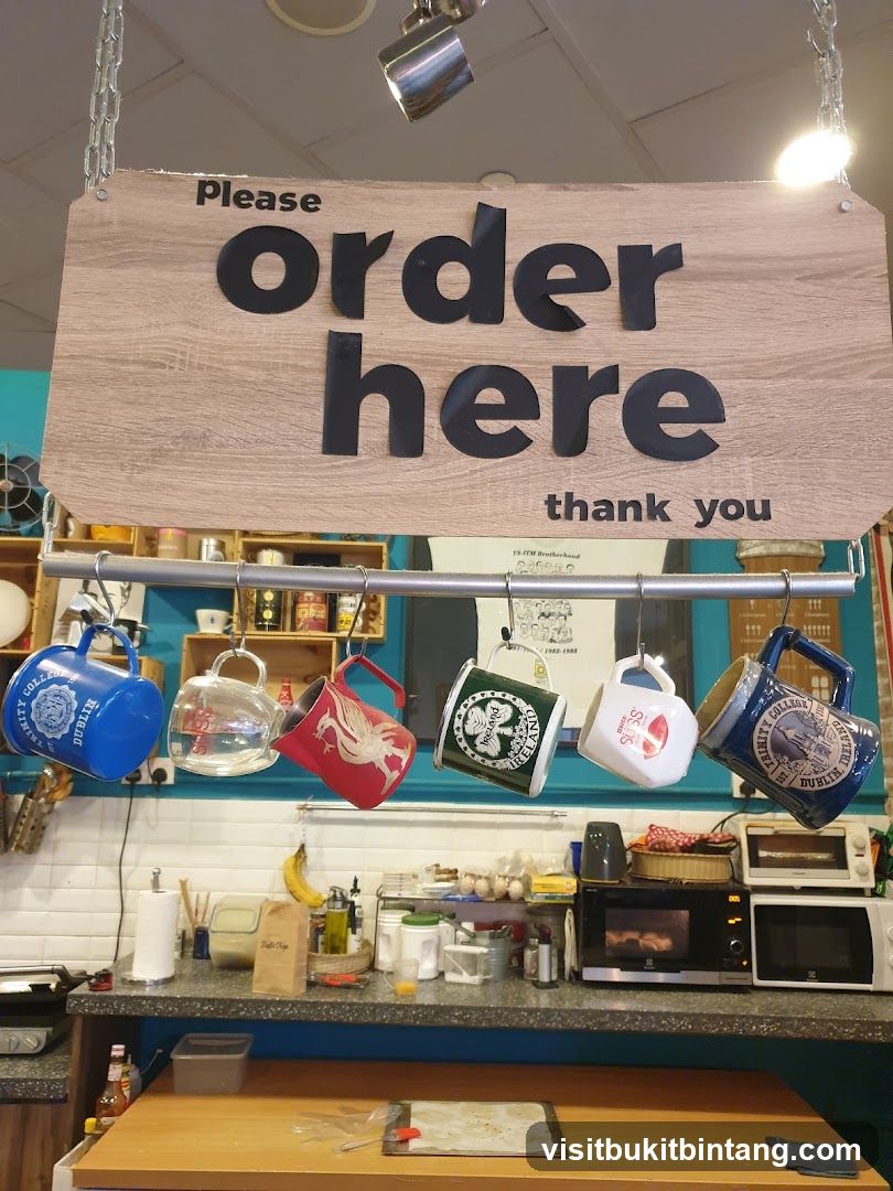Order Here Sign with Mugs