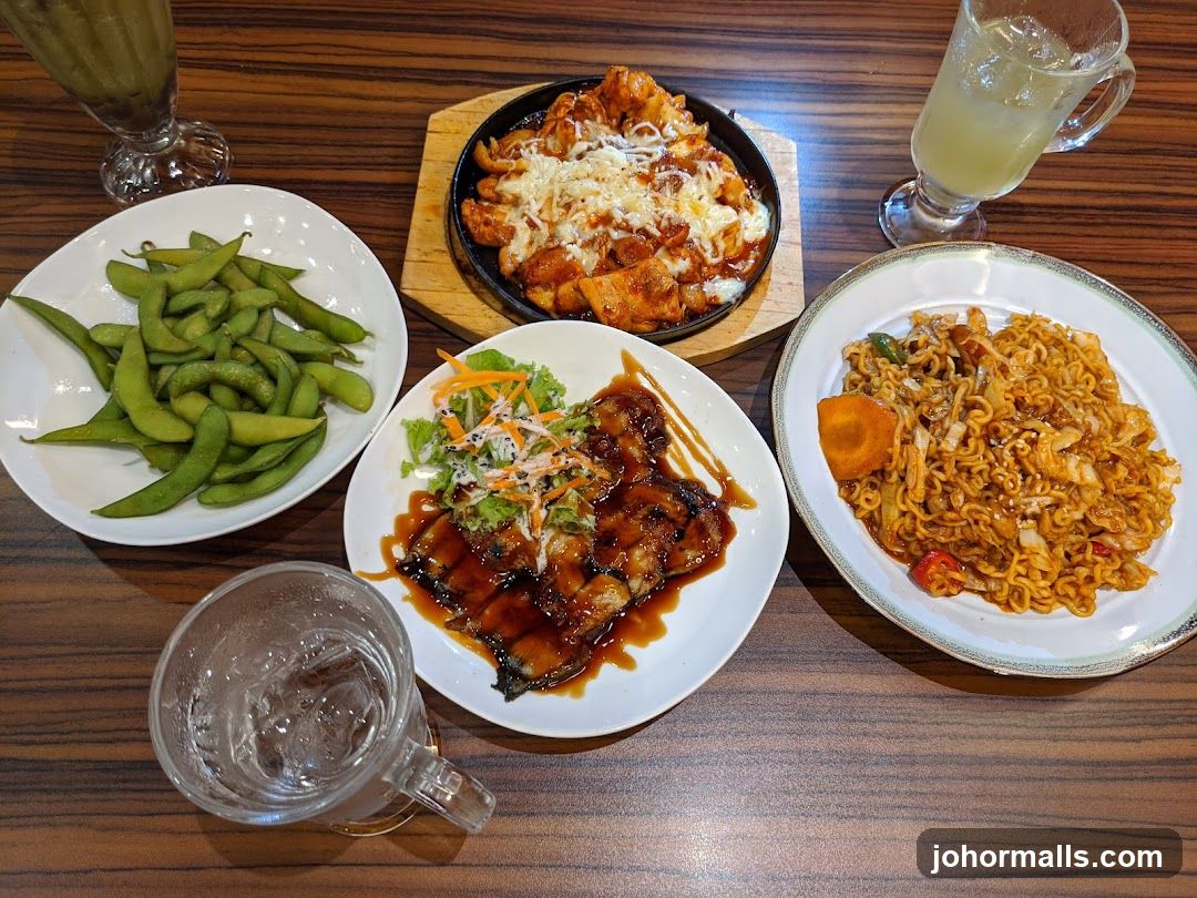 Table with various dishes