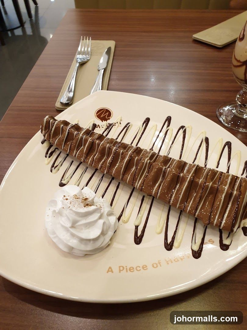 Chocolate Crepe with Whipped Cream