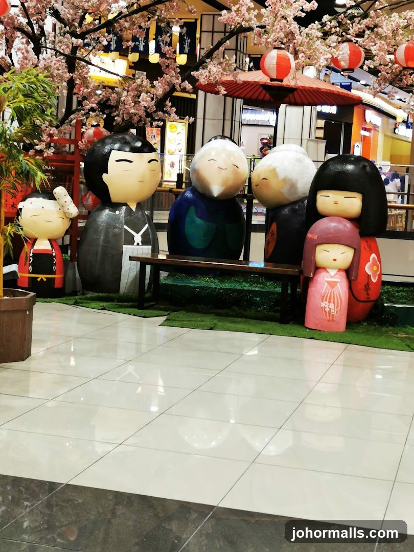Japanese Kokeshi Doll Display
