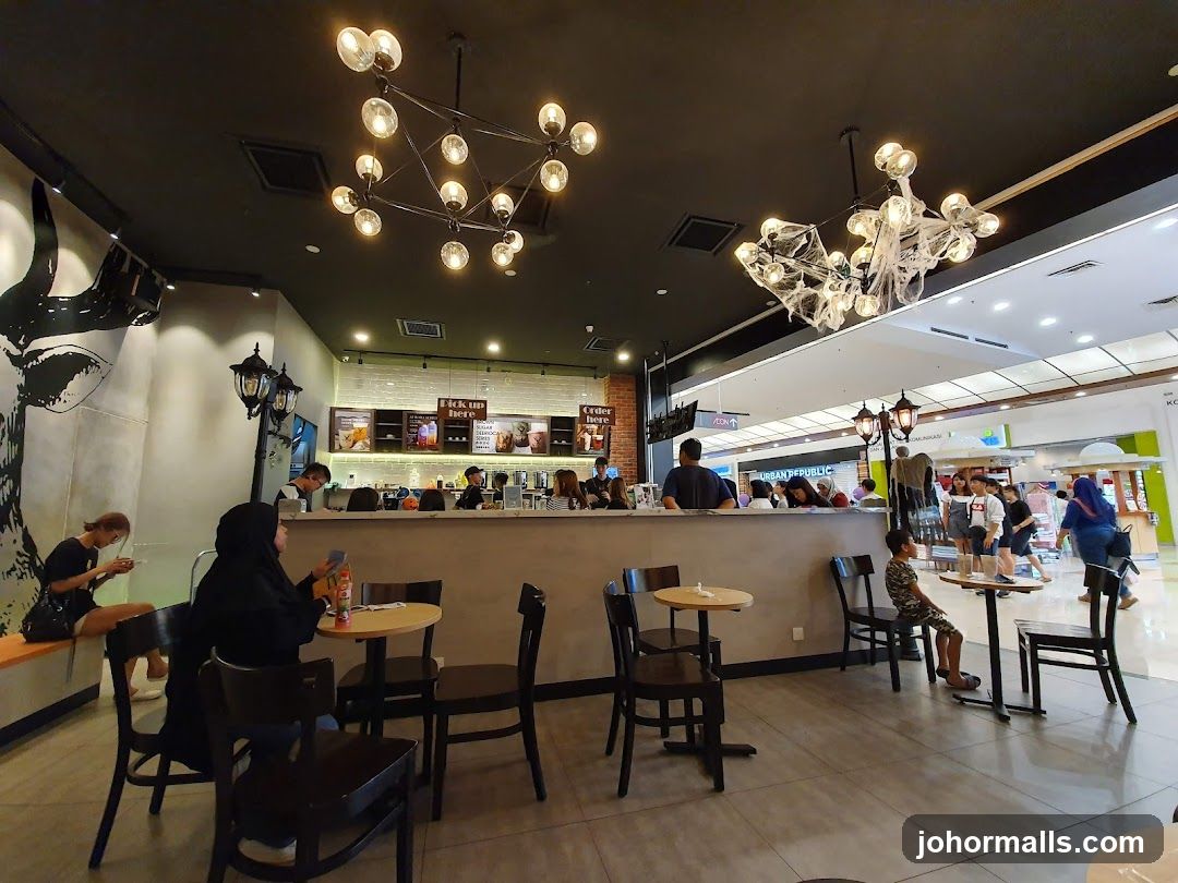 Cafe Interior with Customers