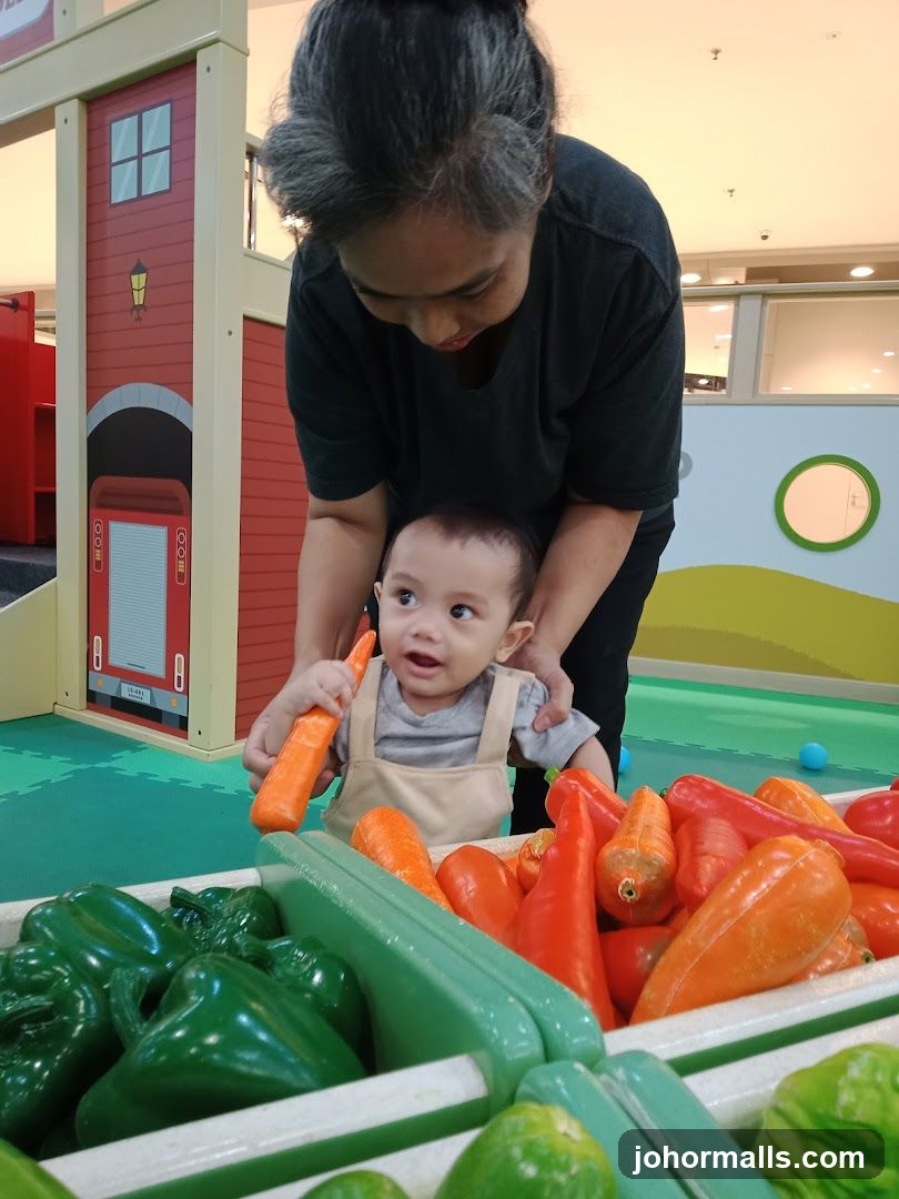 Play Area with Toy Vegetables