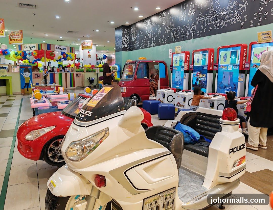 Indoor Play Area with Ride-On Toys and Arcade Games