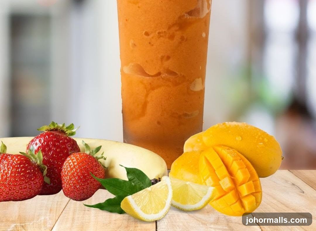Fruit Smoothie with Fresh Fruit