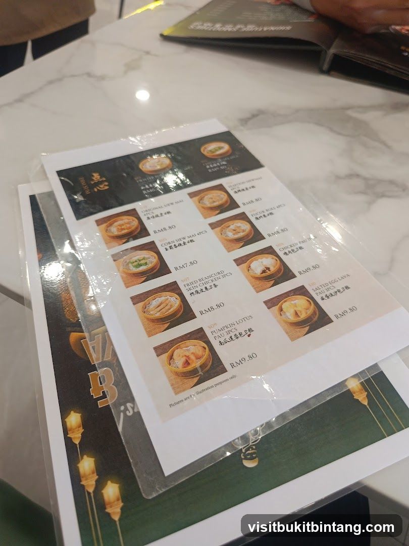 Dim Sum Menu