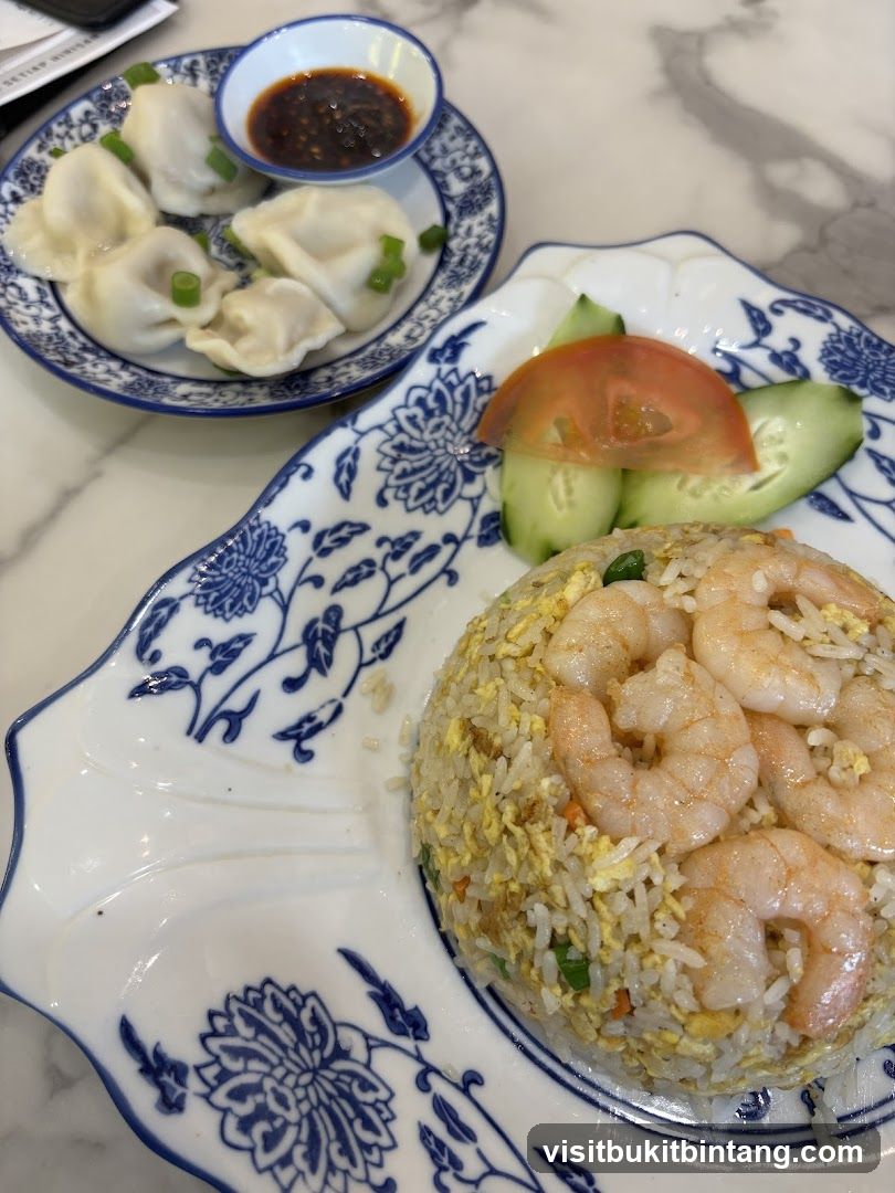 Shrimp Fried Rice and Dumplings
