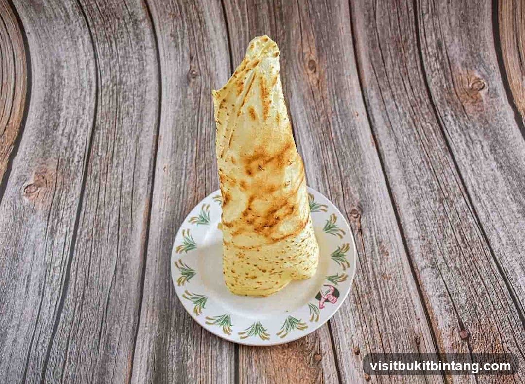 Rolled Crepe on a Plate