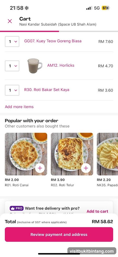 Food Order Cart