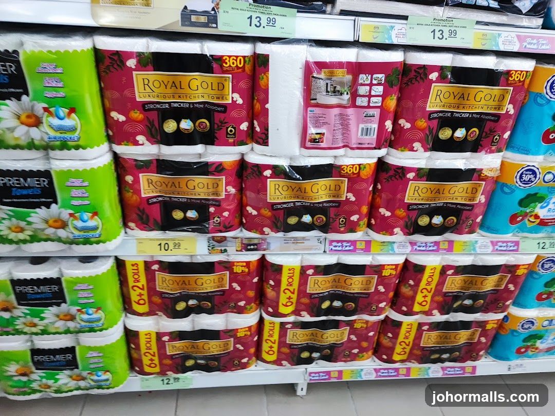 Kitchen Towels on Shelves
