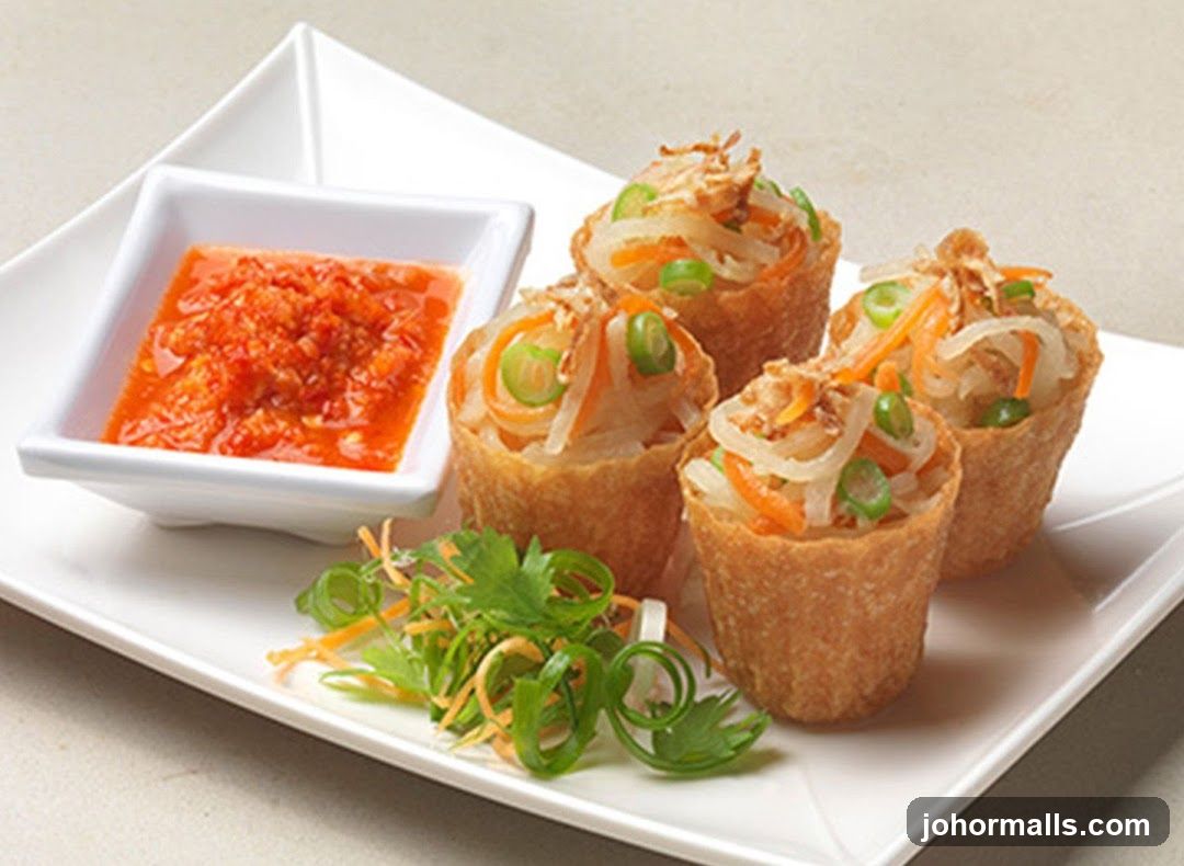 Fried Tofu Cups with Dipping Sauce