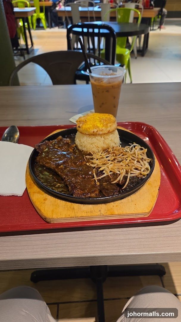 Steak and Rice Platter with Drink