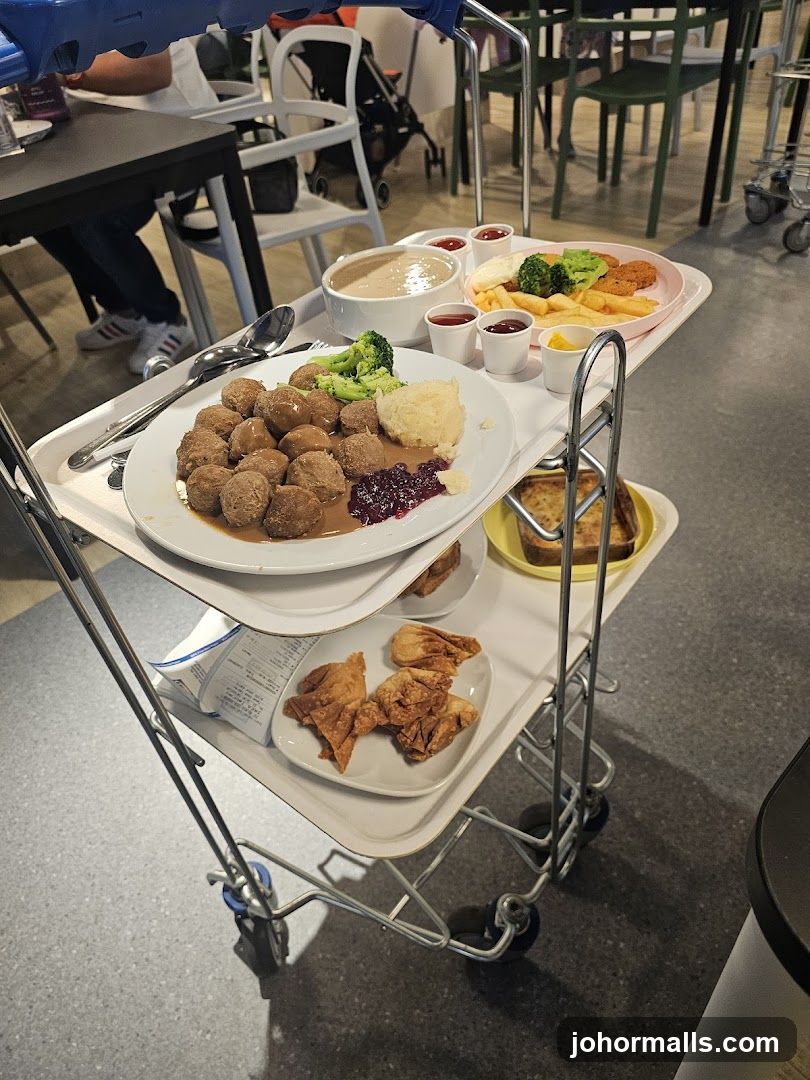 Food on a tray
