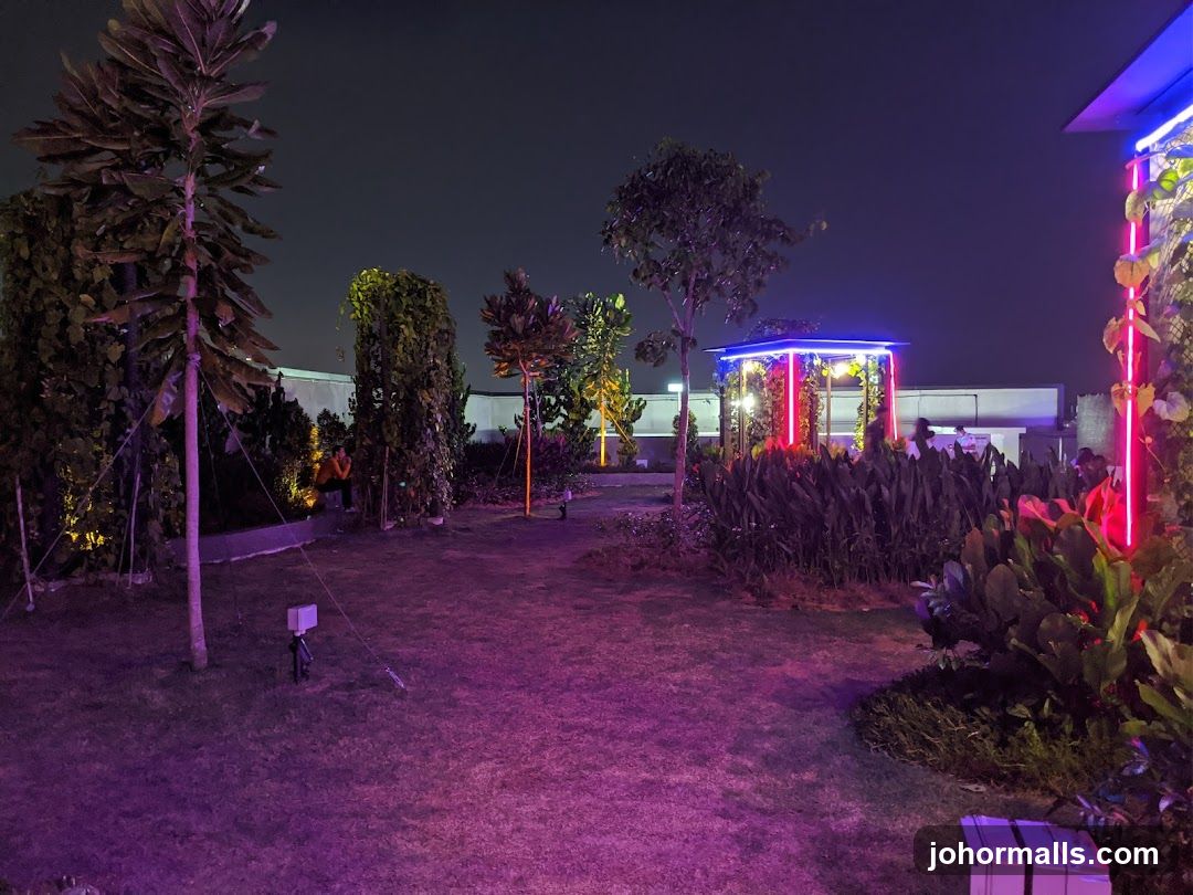 Rooftop Garden at Night