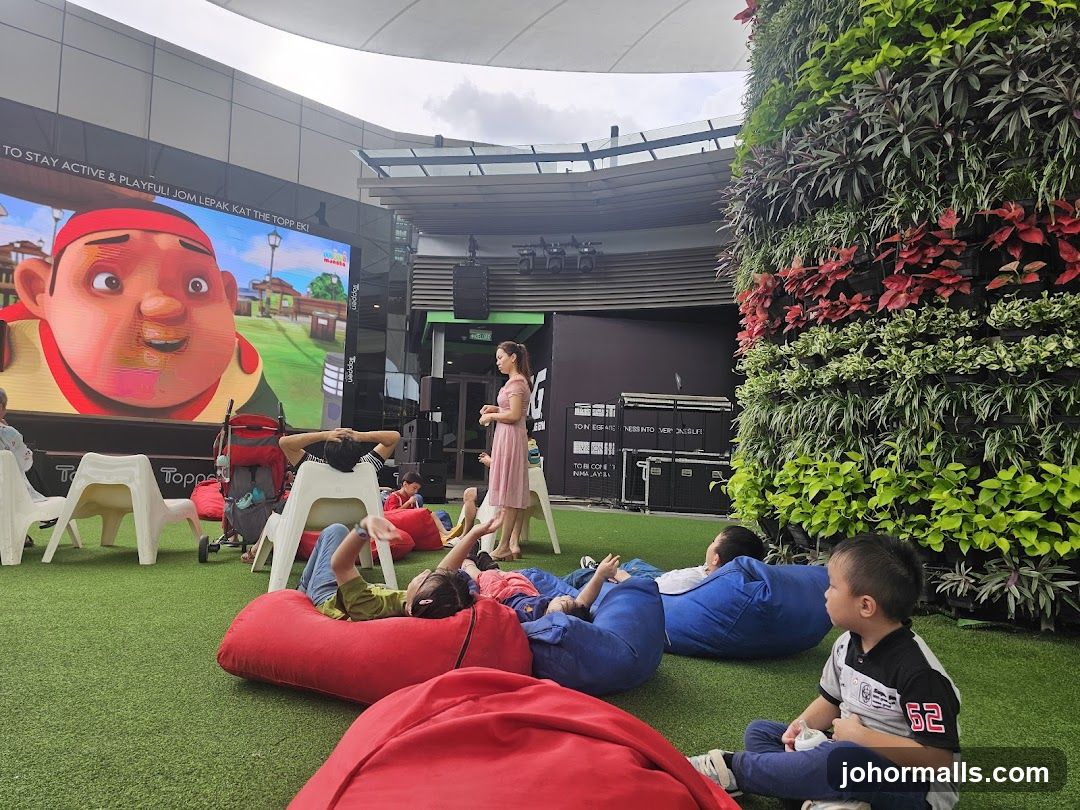Outdoor Event with Cartoon Screening