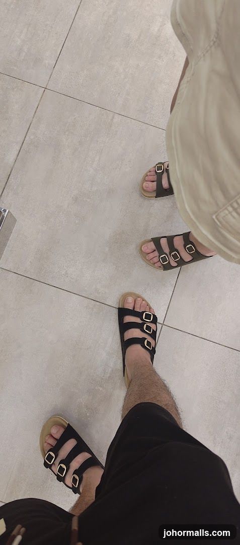 Feet wearing sandals