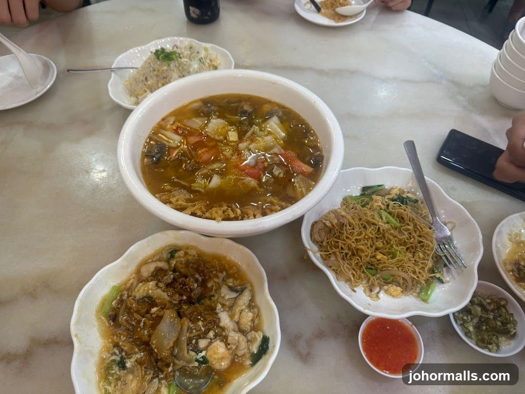 Table with various dishes