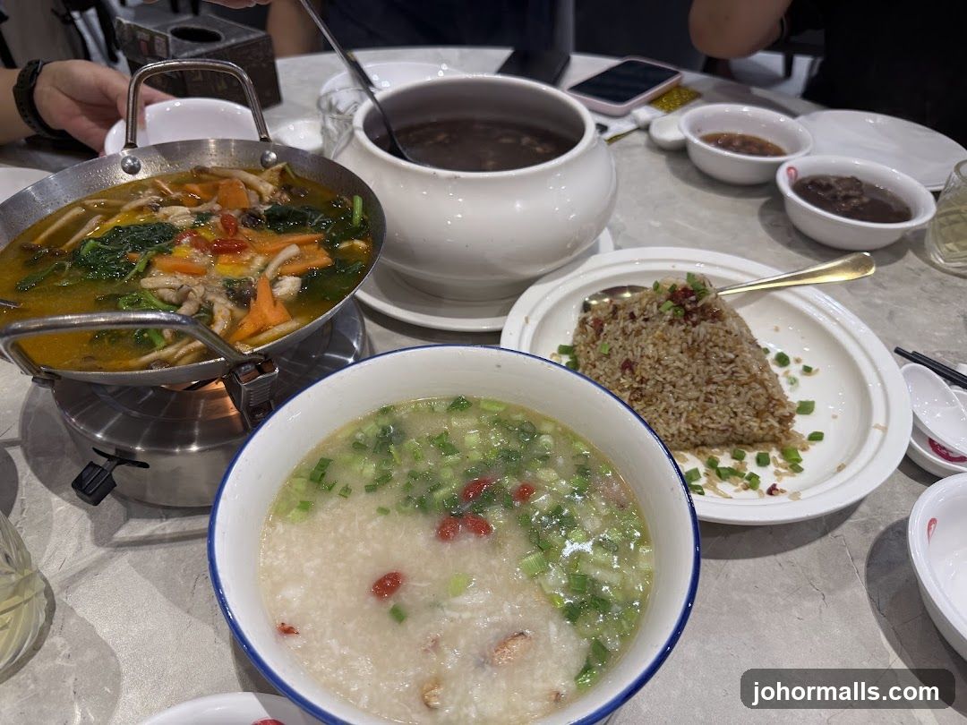 Table with various dishes