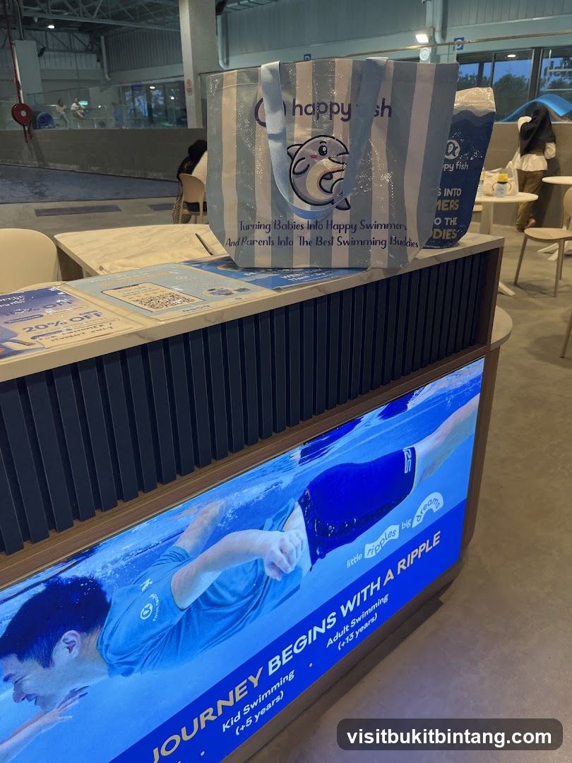 Happy Fish Swimming Center Display