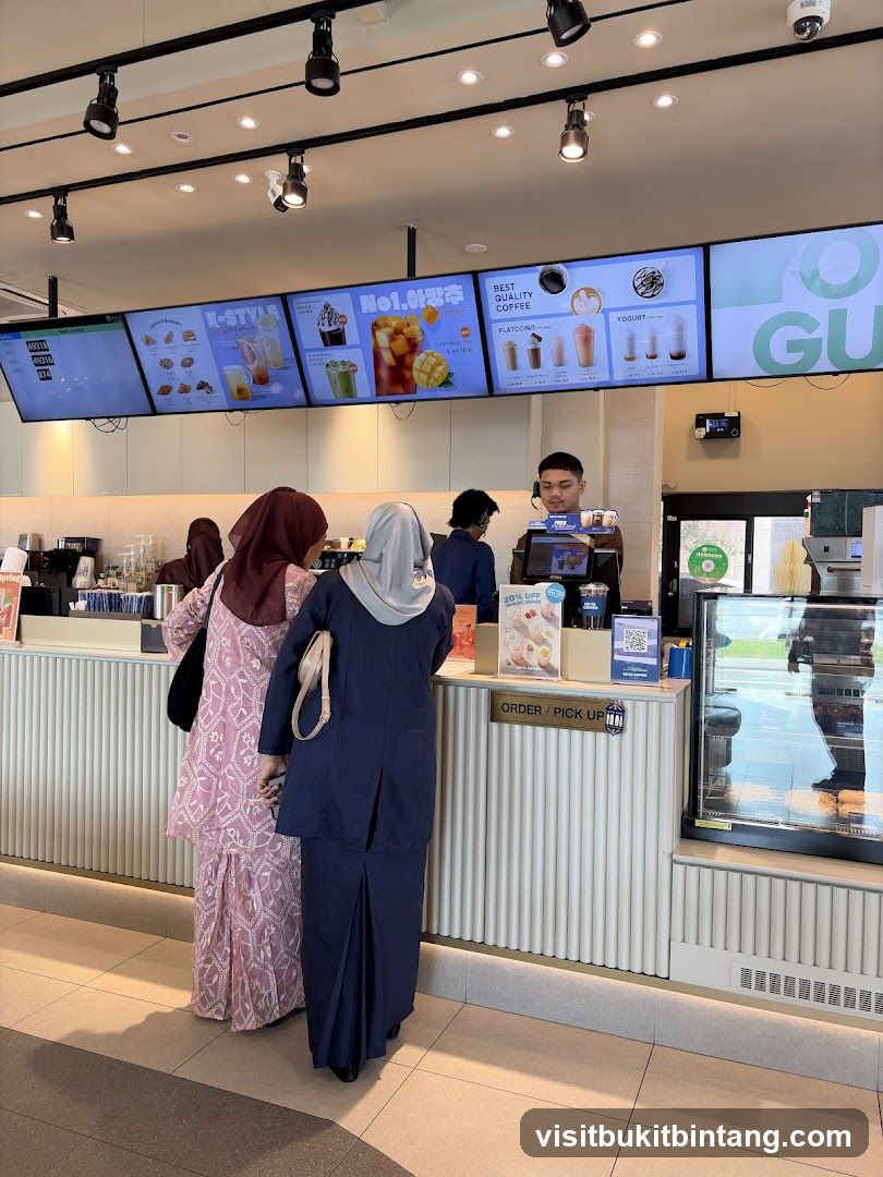 Cafe Counter with Digital Menu