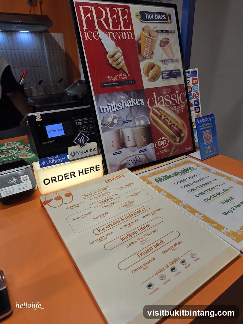 Menu and promotional display