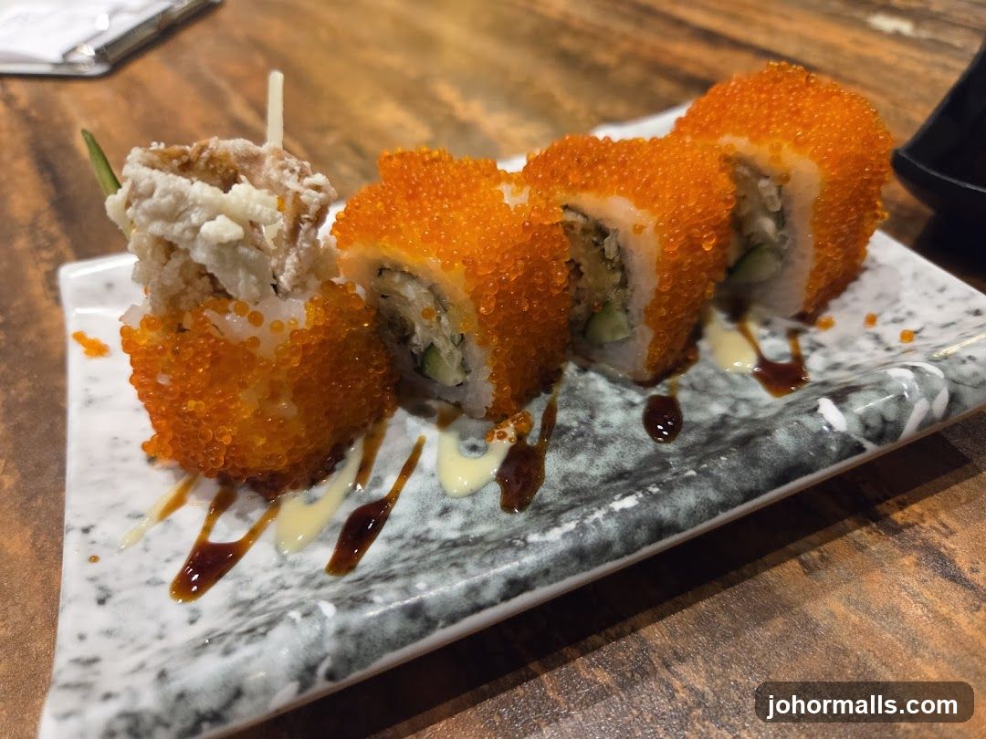 California Roll with Tobiko