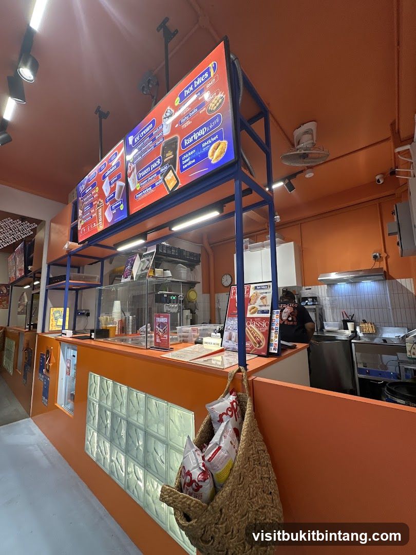 Food counter with digital menu