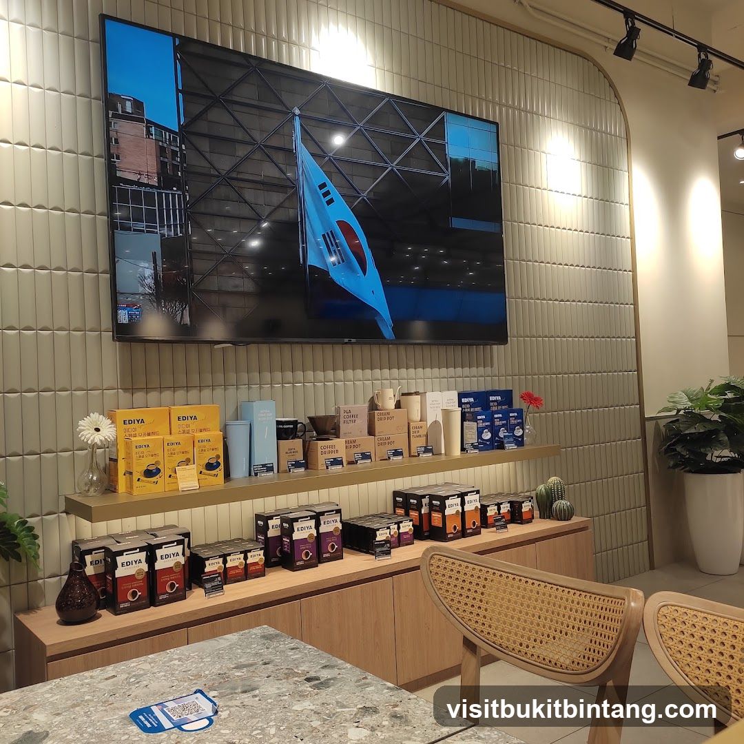 Coffee Shop Interior with Products