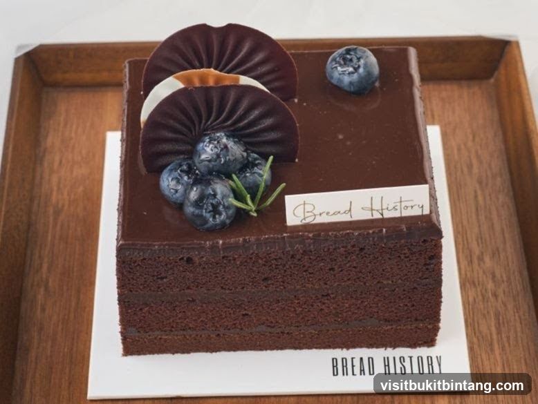 Chocolate Cake with Blueberries