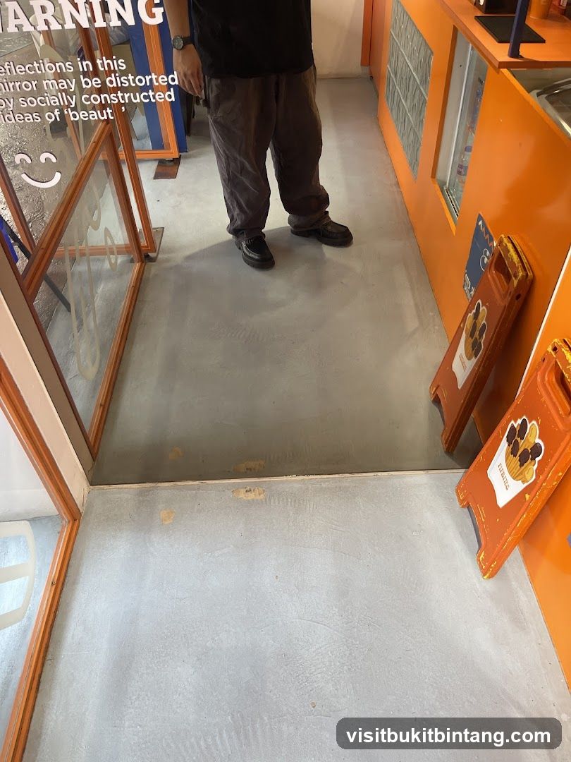 Shop Interior with Warning Mirror