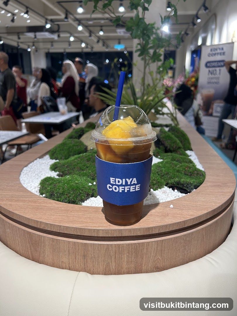 Iced Coffee with Fruit Topping