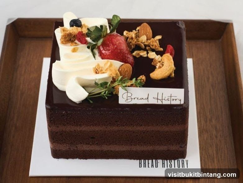 Chocolate Cake with Fruit and Nuts