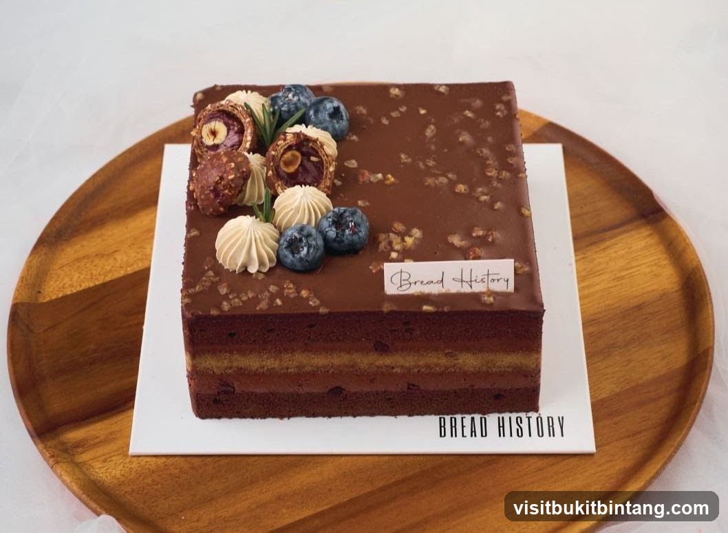 Chocolate Layer Cake with Berries and Nuts