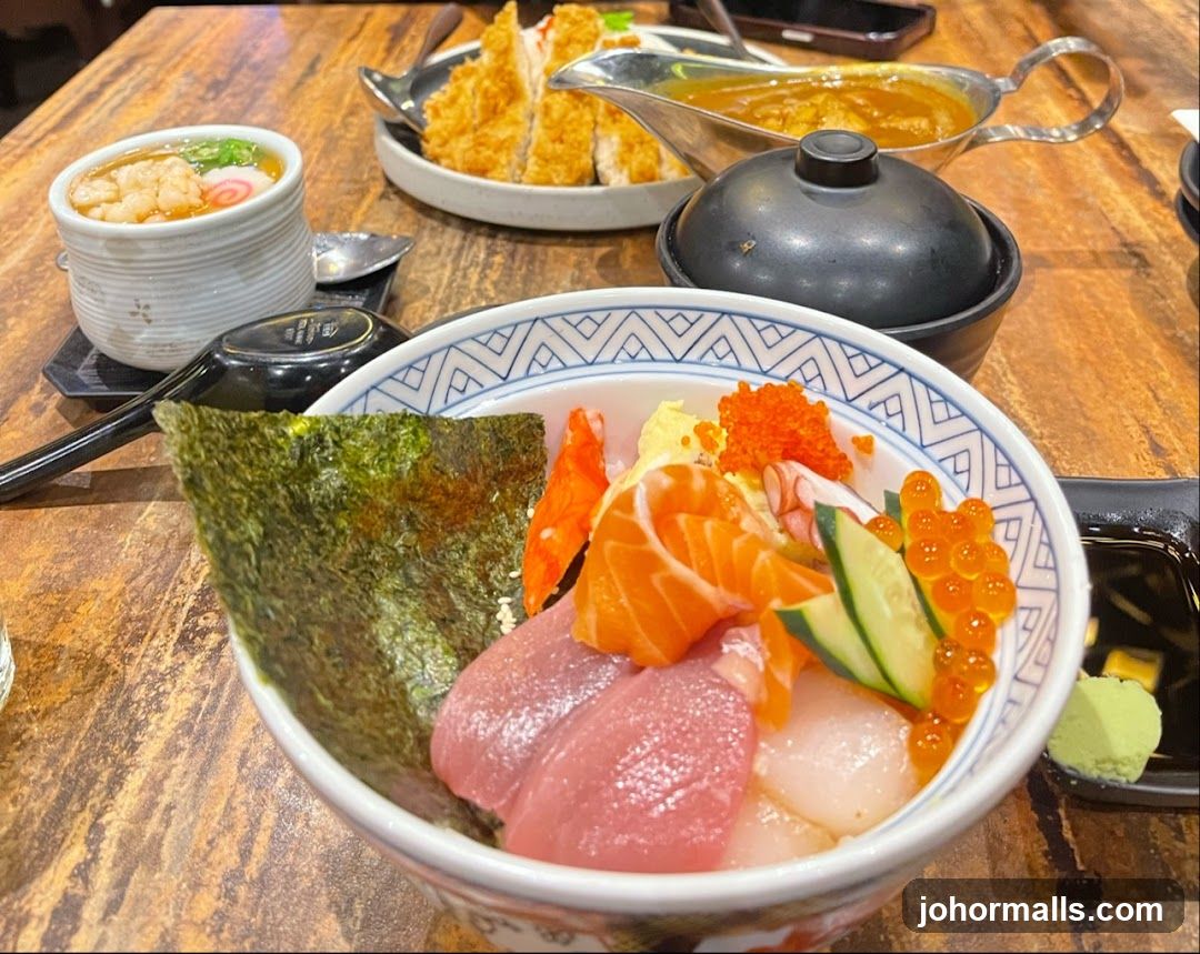 Japanese Seafood Bowl and Curry