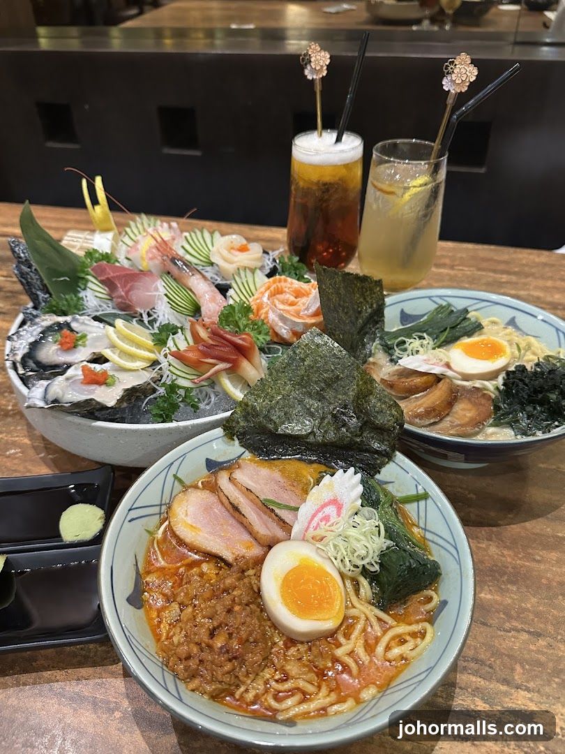 Japanese Food Platter and Ramen
