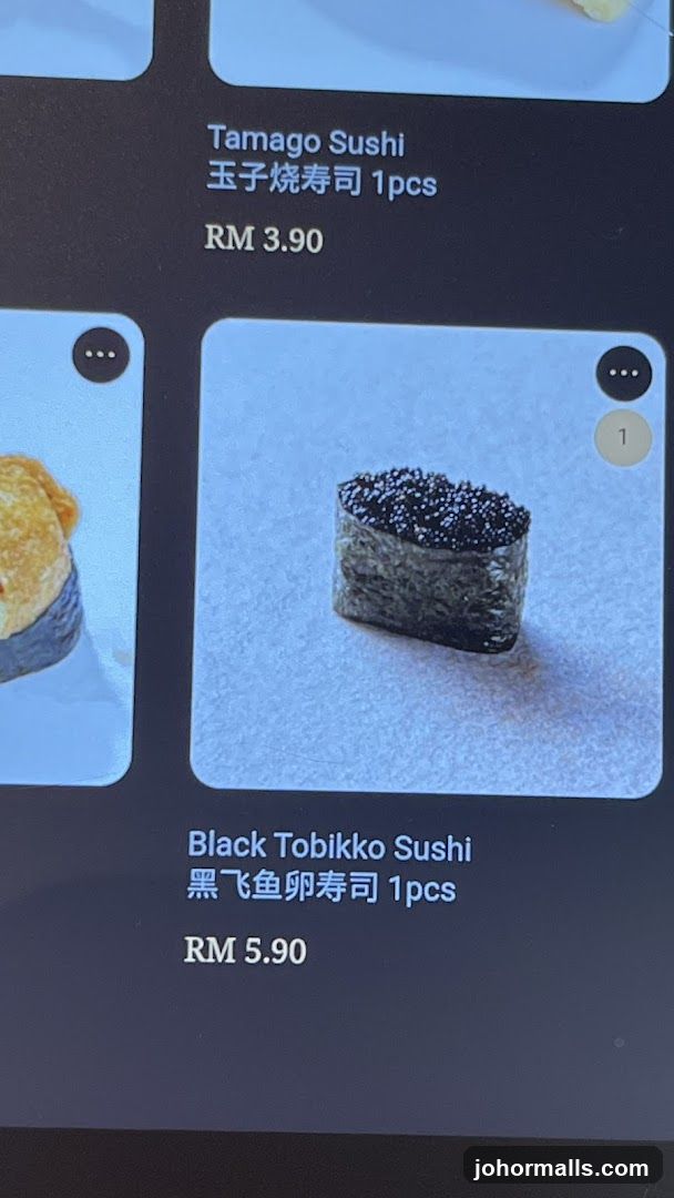 Sushi Menu