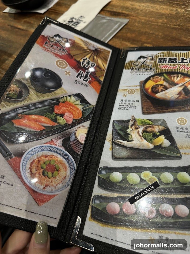 Kinsahi Japanese Restaurant Menu